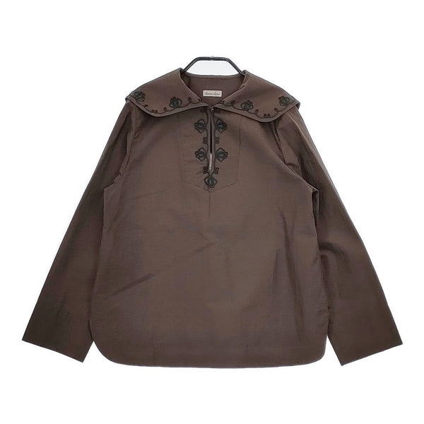 Steven Alan CORD EMBROIDERY SKIPPER BROUSE 8221-299-0231 サイズS ブラウス シャツ ブラウン レディース スティーブンアラン【中古】5-0215M△