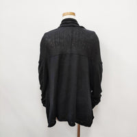 R&D.M.Co- リネン100％ カーディガン ブラック レディース オールドマンズテーラー【中古】5-0323M◎