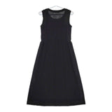 evam eva E162T006 ノースリーブ コットン ワンピース ブラック レディース エヴァムエヴァ【中古】5-0702S∞