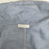 fog linen work リネンロングガウンコート リトアニア製 F28689 リボンベルト付き コート ライトブルー レディース フォグリネンワーク【中古】5-0215M△
