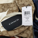 COACH flrl rev sig svnr シグネチャー リバーシブルジャケット ブルゾン 1011166 スカジャン ネイビー ベージュ コーチ【中古】5-0110T♪