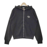 DIESEL Ginn-Hood-Zip-E1 ラメロゴプリントジップアップパーカー A08008 サイズL パーカー ブラック メンズ ディーゼル【中古】5-0119M♪