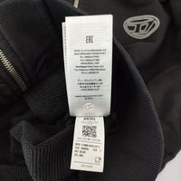 DIESEL Ginn-Hood-Zip-E1 ラメロゴプリントジップアップパーカー A08008 サイズL パーカー ブラック メンズ ディーゼル【中古】5-0119M♪