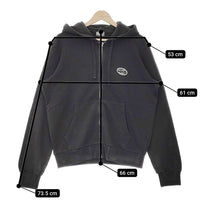 DIESEL Ginn-Hood-Zip-E1 ラメロゴプリントジップアップパーカー A08008 サイズL パーカー ブラック メンズ ディーゼル【中古】5-0119M♪