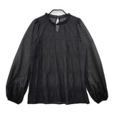 Spick and Span フリルカラー 22051200902010 シワ加工 ブラウス シャツ ブラック レディース スピックアンドスパン【中古】5-0215M△