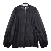 Spick and Span フリルカラー 22051200902010 シワ加工 ブラウス シャツ ブラック レディース スピックアンドスパン【中古】5-0215M△