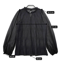Spick and Span フリルカラー 22051200902010 シワ加工 ブラウス シャツ ブラック レディース スピックアンドスパン【中古】5-0215M△