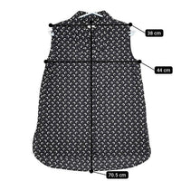 IENA モノトーンプリント デザインカラー 定価14300円 ノースリーブ コットンシルク ブラウス シャツ ブラック ホワイト レディース イエナ【中古】5-0702S∞