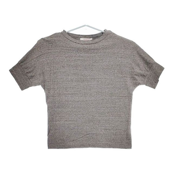 homspun 天竺 182-6279 半袖Ｔシャツ カットソー グレー レディース ホームスパン【中古】5-0702S∞