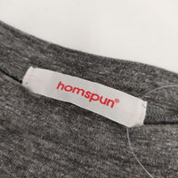 homspun 天竺 182-6279 半袖Ｔシャツ カットソー グレー レディース ホームスパン【中古】5-0702S∞