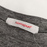 homspun 天竺 182-6279 半袖Ｔシャツ カットソー グレー レディース ホームスパン【中古】5-0702S∞