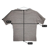 homspun 天竺 182-6279 半袖Ｔシャツ カットソー グレー レディース ホームスパン【中古】5-0702S∞