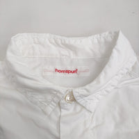 homspun プルオーバーシャツワンピ 132-5449 サイズF ステッチ ワンピース ホワイト レディース ホームスパン【中古】5-0411M♪