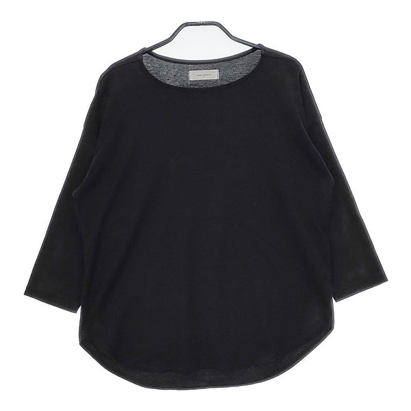 Labo ratory LA059 コットン 長袖Ｔシャツ カットソー ロンＴ ブラック レディース ラボレイトリー【中古】5-0215M△