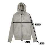 kin ダブルZIP スウェット ヘンプ混 CJ0274 サイズ1 ジップアップ パーカー グレー レディース キン【中古】5-0215M△