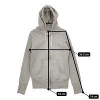 kin ダブルZIP スウェット ヘンプ混 CJ0274 サイズ1 ジップアップ パーカー グレー レディース キン【中古】5-0215M△