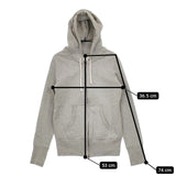 kin ダブルZIP スウェット ヘンプ混 CJ0274 サイズ1 ジップアップ パーカー グレー レディース キン【中古】5-0215M△