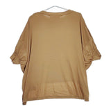 utilite オーガニックコットンスムースドルマンプルオーバー 定価12650円 半袖Ｔシャツ カットソー ベージュ レディース ユティリテ【中古】5-0702S∞
