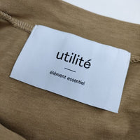 utilite オーガニックコットンスムースドルマンプルオーバー 定価12650円 半袖Ｔシャツ カットソー ベージュ レディース ユティリテ【中古】5-0702S∞