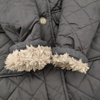 Traditional Weatherwear GRANGE キルティング 裏ボア 36 コート チャコールグレー レディース トラディショナルウェザーウェア【中古】5-0128A♪