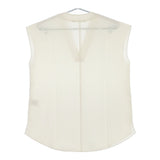 qualite ノースリーブ 32440010027 サイズF Vネック 撥水ストレッチTブラウス 定価14300円 ブラウス シャツ オフホワイト レディース カリテ【中古】5-0525S△