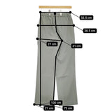 qualite 32440050009 2WAYストレッチセンターベンツパンツ 定価19800円 パンツ セージグリーン レディース カリテ【中古】5-0215M△