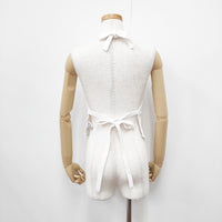 ROKU 6 BEAUTY&YOUTH COTTON HALTER TOP 8618-199-0144 ニット ベスト ホワイト レディース ロクビューティアンドユース【中古】5-0414M◎