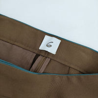 ROKU 6 BEAUTY&YOUTH PIPING PANTS 8614-202-0211 定価22000円 パイピング パンツ ブラウン レディース ロクビューティアンドユース【中古】5-0806G∞