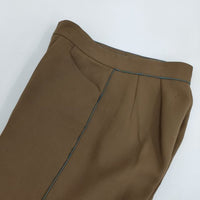 ROKU 6 BEAUTY&YOUTH PIPING PANTS 8614-202-0211 定価22000円 パイピング パンツ ブラウン レディース ロクビューティアンドユース【中古】5-0806G∞