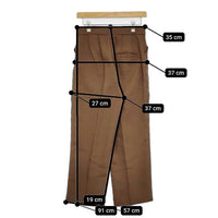 ROKU 6 BEAUTY&YOUTH PIPING PANTS 8614-202-0211 定価22000円 パイピング パンツ ブラウン レディース ロクビューティアンドユース【中古】5-0806G∞