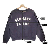 OLDMAN'S TAILOR OMTロゴプリント 裏起毛 フロッキープリント 40 R&D.M.Co- スウェット ネイビー オールドマンズテーラー【中古】5-0117T♪