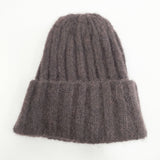 Calimar アルパカ混 イタリア製 帽子 ニットキャップ ブラウン レディース カリマール【中古】5-1119T◎