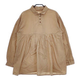 YARRA YR-94-008 コットン ギャザー プルオーバー ブラウス シャツ ベージュ レディース ヤラ【中古】5-0403M∞