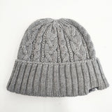 THE NORTH FACE ケーブルビーニー ニットキャップ 帽子 ニットキャップ グレー レディース ザノースフェイス【中古】5-1119T◎