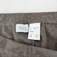 NATURAL LAUNDRY N/L 7214K-081 サイズ2 ニット ウールコットン イージー パンツ ブラウン レディース ナチュラルランドリー【中古】5-0117T♪