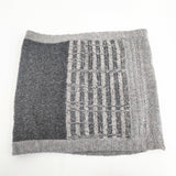 ease イーズ ニットパッチワーク マフラー スヌード グレー レディース【中古】5-1119T◎