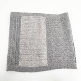 ease イーズ ニットパッチワーク マフラー スヌード グレー レディース【中古】5-1119T◎