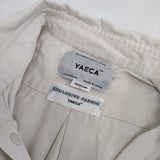 YAECA コンフォートシャツ スナップボタン M 長袖シャツ ベージュ レディース ヤエカ【中古】5-0806M∞