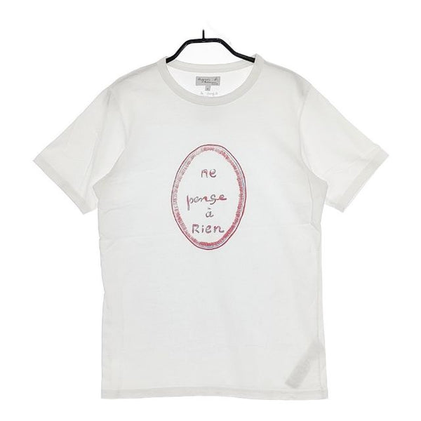 agnes b. Louise Bourgeois ルイーズ ブルジョア 定価16500円　SEO4 TS BRANDO アーティスト T 半袖Ｔシャツ カットソー ホワイト メンズ アニエスベー【中古】5-0517S∞