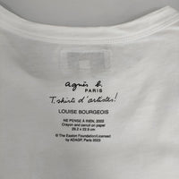 agnes b. Louise Bourgeois ルイーズ ブルジョア 定価16500円　SEO4 TS BRANDO アーティスト T 半袖Ｔシャツ カットソー ホワイト メンズ アニエスベー【中古】5-0517S∞