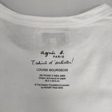 agnes b. Louise Bourgeois ルイーズ ブルジョア 定価16500円　SEO4 TS BRANDO アーティスト T 半袖Ｔシャツ カットソー ホワイト メンズ アニエスベー【中古】5-0517S∞