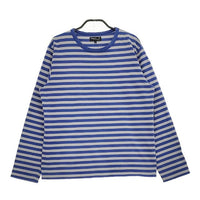 agnes b. homme J008 T3 ボーダー 長袖Ｔシャツ カットソー ロンＴ ブルー グレー メンズ アニエスベー【中古】5-0409M∞