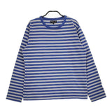 agnes b. homme J008 T3 ボーダー 長袖Ｔシャツ カットソー ロンＴ ブルー グレー メンズ アニエスベー【中古】5-0409M∞