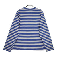 agnes b. homme J008 T3 ボーダー 長袖Ｔシャツ カットソー ロンＴ ブルー グレー メンズ アニエスベー【中古】5-0409M∞