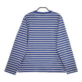 agnes b. homme J008 T3 ボーダー 長袖Ｔシャツ カットソー ロンＴ ブルー グレー メンズ アニエスベー【中古】5-0409M∞