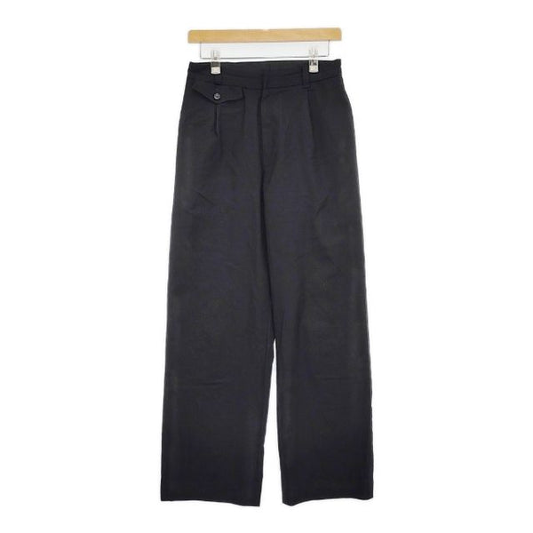 MARGARET HOWELL/FOX BROTHERS SUMMER WOOL トラウザー 定価49500円 Super120s 578-1242001 パンツ 21AW ネイビー レディース マーガレットハウエル/フォックスブラザーズ【中古】5-0806G∞
