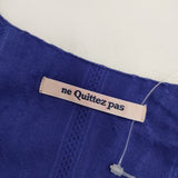 NE QUITTEZ PAS Cotton Jacquard Embroidery Dress 刺繍 インド製 コットン ワンピース ブルー レディース ヌキテパ【中古】5-0525S△