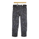 archi ペイズリー柄 サイドアジャスターパンツ 裾ジップ パンツ ネイビー ブラック レディース アーキ【中古】5-0403G∞