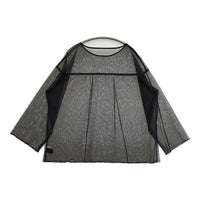 BEAUTY&YOUTH ナイロンチュール レイヤード プルオーバー2 ウォッシャブル ブラウス シャツ ブラック レディース ビューティ&ユース【中古】5-0806M∞
