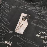 ALYSI 総柄 イタリア製 シルクドレス ワンピース ブラック レディース アリジ【中古】5-0806M∞